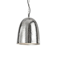 Hammered Metal Pendant - Standard Bell - Polished Nickel