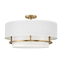 Hinkley Graham 4 Light Semi-Flush Ceiling Light - Brass