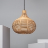 ILUZZIA Yantai Rattan Ceiling Pendant Light - Natural