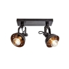 Industville Swivel Adjustable Vintage 2 Light Spotlight Plate - Dark Pewter