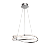Infinity Dimmable LED Medium Aluminium Ceiling Pendant in Polished Chrome Finish with Frosted Polycarbonate