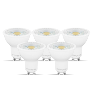 Integral 3.6W Cool White LED COB GU10 Bulbs - Medium Beam - Pack of 5