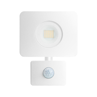 Integral Compact Tough 20W Warm White LED Floodlight with PIR Sensor - White