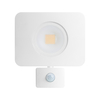 Integral Compact Tough 50W Warm White LED Floodlight with PIR Sensor - White