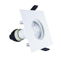Integral EvoFire Fire Rated Low Profile Fixed Square Downlight - White