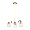 Kichler Aivian 3 Light Chandelier - Weathered Brass