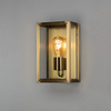 Konstsmide Carpi Half Lantern Outdoor Wall Light - Brass
