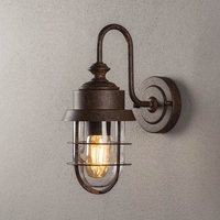 Konstsmide Cerignola Outdoor Wall Light - Rust Brown
