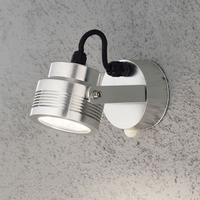 Konstsmide Monza 6W LED Outdoor Wall Mounted Spotlight with PIR Sensor - Stainless Steel