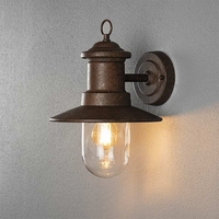 Konstsmide Napoli Outdoor Wall Light - Rust Brown