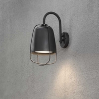 Konstsmide Perugia Outdoor Wall Light - Black