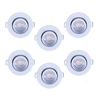 Luceco F-Eco 5W Cool White Dimmable LED Fire Rated Adjustable Downlight - White - Pack of 6