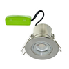 Luceco F-Eco 5W Warm White Dimmable LED Fire Rated Fixed Downlight - Brushed Steel