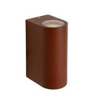 Lucide Boogy Outdoor Up & Down Wall Light - Rust Brown