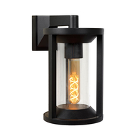 Lucide Cadix Outdoor Hanging Lantern Wall Light - Black