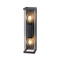 Lucide Claire Mini Half Lantern Outdoor Twin Wall Light - Anthracite
