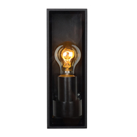 Lucide Dukan Half Lantern Outdoor Wall Light - Black