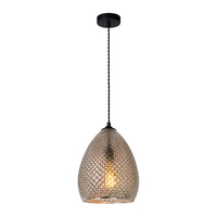 Lucide Gerban 24 Glass Ceiling Pendant Light - Antique Silver