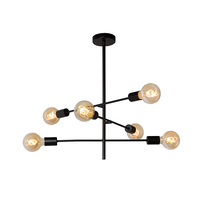 Lucide Lester 6 Arm Ceiling Pendant Light - Black
