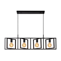 Lucide Luuk 4 Light Bar Ceiling Pendant - Black