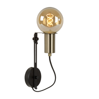 Lucide Malcolm Wall Light - Black & Gold