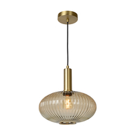 Lucide Maloto 30 Glass Ceiling Pendant Light - Amber