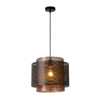Lucide Orrin Ceiling Pendant Light - Black and Copper