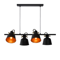 Lucide Pia 4 Light Bar Ceiling Pendant - Black