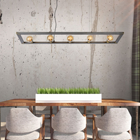 Lucide Thor 5 Light Bar Ceiling Pendant - Natural Iron