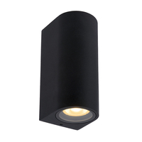 Lucide Zaro Curved Outdoor Up & Down Wall Light - Black
