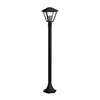 Luqi Outdoor Post Light - Black with Clear Diffuser