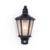 Lutec Cotswold Half Lantern Outdoor Wall Light with PIR Sensor - Black