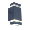 Lutec Focus Square LED Outdoor Up & Down Wall Light - Dark Grey