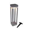 Lutec Table Cube Solar LED Outdoor Bollard Light - Silver