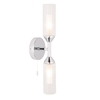 Luxia Flute Bathroom Twin Wall Light - Polished Chrome