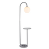 Luxia Kennedy Tall Floor Lamp with Table - Matt Black