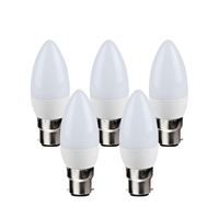 Lyco 6W Warm White LED Candle Bulb - Bayonet Cap - Pack of 5