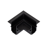 Magnetic Track 20mm Recessed L Horizontal Connector - Black