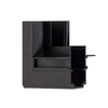 Magnetic Track 20mm Recessed L Vertical Connector - Black
