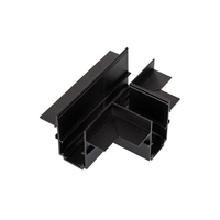 Magnetic Track 20mm Recessed T Horizontal Connector - Black