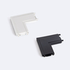 Magnetic Track 25mm Surface L Horizontal Connector - White