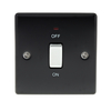 Matt Black Low Profile 20A DP Switch with Neon