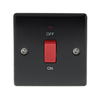 Matt Black Low Profile 45A Cooker Switch