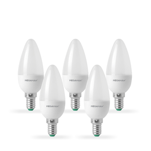 Megaman 3.5W Warm White LED Candle Bulb - Small Screw Cap - Pack of 5