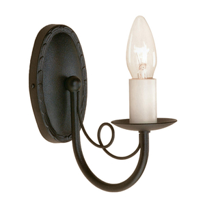 Minster 1 Light Wall Light - Black