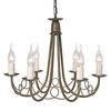 Minster 6 Light Dual Mount Ceiling Fitting - Black/Gold