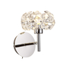 Monte Carlo 1 Light Adjustable Switched Wall Light With Polished Chrome And Crystal Shade