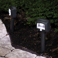 Mr Beams Battery Operated LED Garden Path Lights with PIR Sensor - Set of 2 - Dark Brown