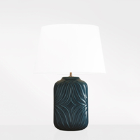 Muse Table Lamp Base Ceramic - Turquoise 19cm (requires shade)