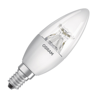 Osram 6W Warm White Dimmable LED Clear Candle Bulb - Small Screw Cap